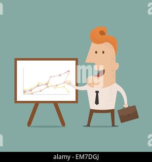 Business man making a presentation Stock Vector