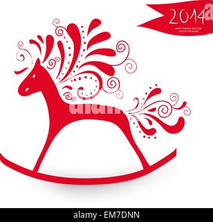 Vector Chinese New Year greetings red mandrian cutouts. Message include