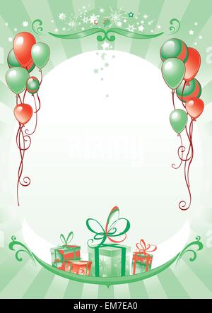 Holiday banners with colorful balloons. Vector. Stock Vector