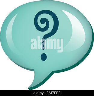 question and answer mark with speech bubble Stock Vector
