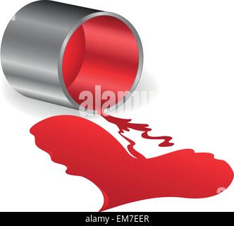 Heart of red paint Stock Vector