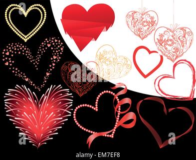 Set of different hearts icons Stock Vector Image & Art - Alamy