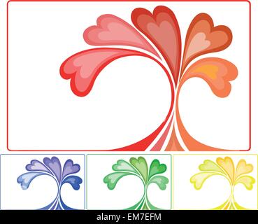 a set of colorful abstract compositions Stock Vector
