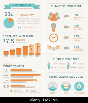 Infographics elements. Bar chart and pie chart Stock Vector Image & Art ...