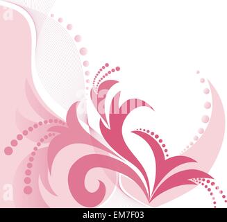 pink floral background Stock Vector