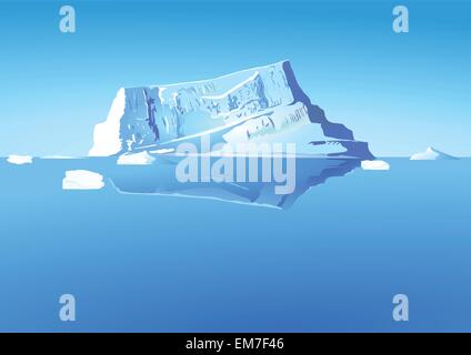 Iceberg in the sea Stock Vector