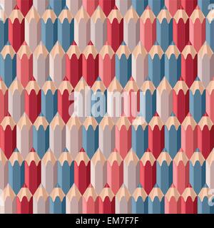 Background with colored pencils Stock Vector