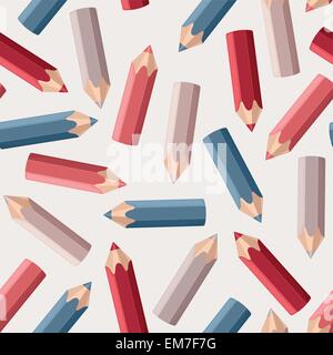 Background with colored pencils Stock Vector