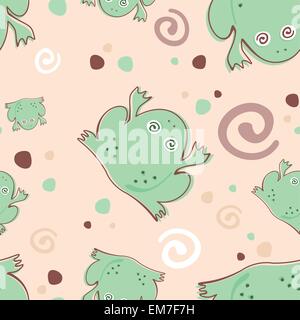 frogs  pattern Stock Vector