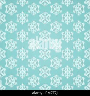 Blue seamless snowflake pattern Stock Vector