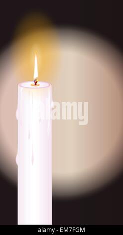 Whire Candle Stock Vector