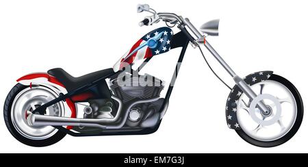 Chopper Motorcycle Stock Vector