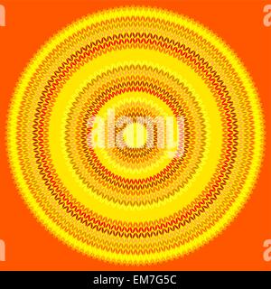 Abstract Ethnic Style Circle Simple Color Vector Needlework Back Stock Vector