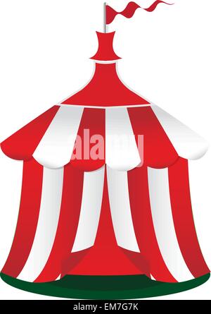 Red circus tent icon Stock Vector