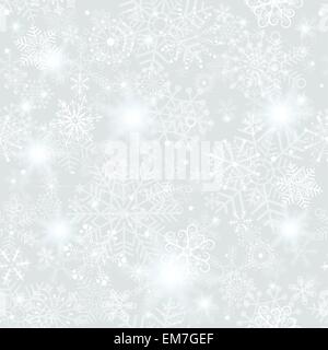Seamless silver christmas pattern Stock Vector