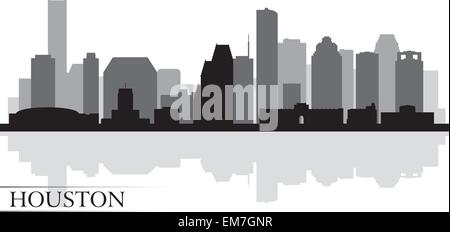 Houston Texas Skyline Silhouette Travel Stock Photo - Alamy