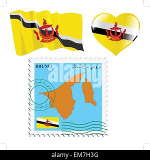 national colours of Brunei Stock Vector