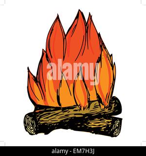 campfire Stock Vector