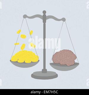 knowledge value in gold coins , eps 10 vector format Stock Vector