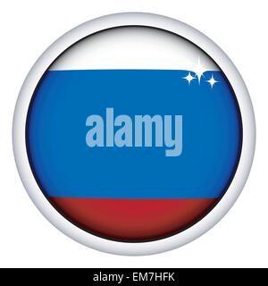 Russian flag button Stock Vector