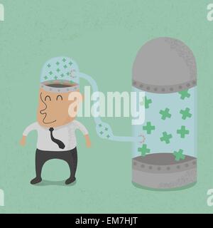 Businessman with positive thinking , eps10 vector format Stock Vector