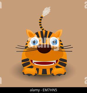 Cute baby tiger Stock Vector