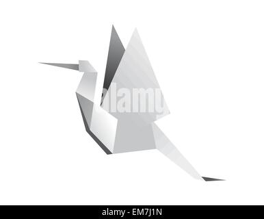 Origami stork Stock Vector