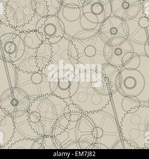 Seamless mechanical gear Stock Vector