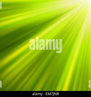 Green luminous rays. EPS 8 Stock Vector