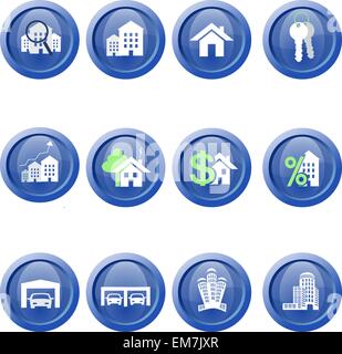 Real Estate icons Stock Vector