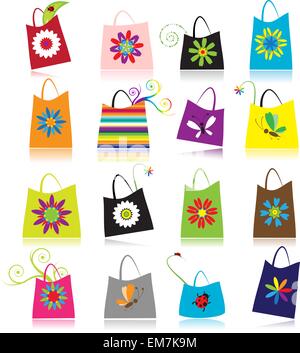 Set of shopping bags Stock Vector