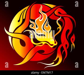 Dragon fire Stock Vector