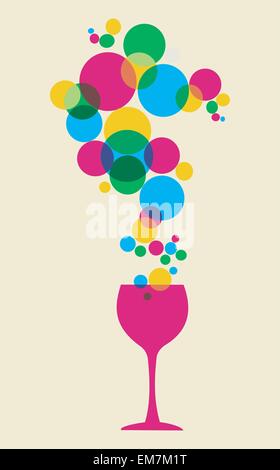 glass and bubbles pattern Stock Vector