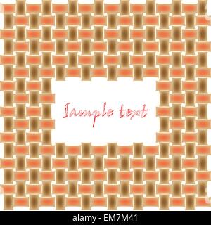basket texture with space for text in the middle Stock Vector