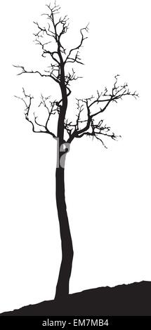 Dry tree silhouette Stock Vector Image & Art - Alamy