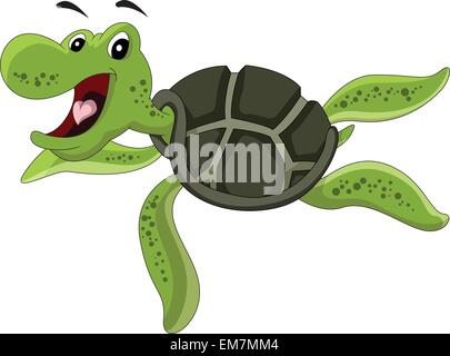 cute cartoon turtle Stock Vector