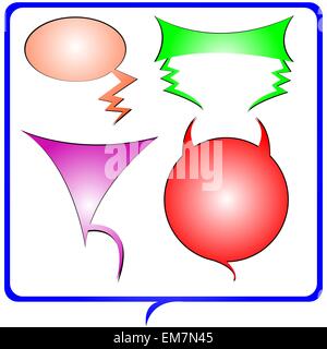 shaped text bubbles Stock Vector