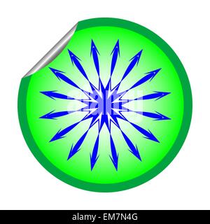 snow flake sticker isolated on white background 7 Stock Vector