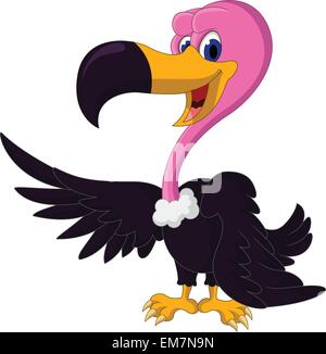 cute Vulture cartoon Stock Vector
