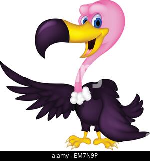cute Vulture cartoon Stock Vector
