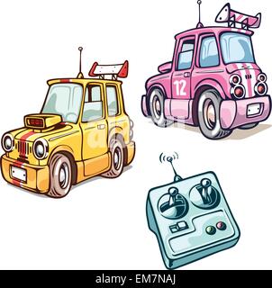 Two RC Cars Stock Vector