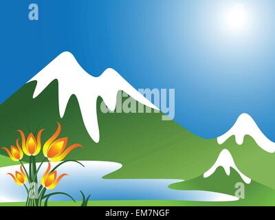 mountain landscape Stock Vector
