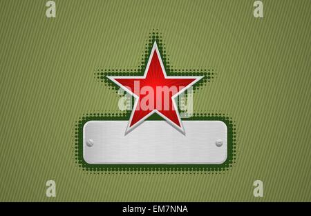 Vector red and green star frame Stock Vector