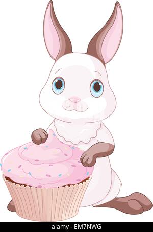 Vector illustration cute rabbits icons set. Sweet rabbits stickers in ...