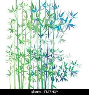 Bamboo on white background Stock Vector