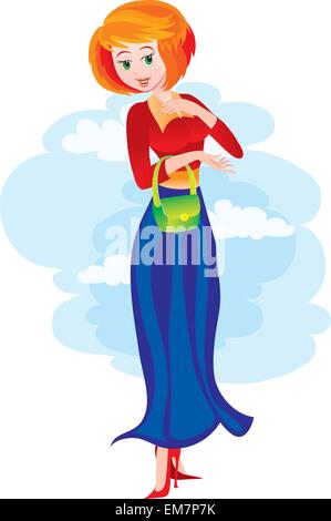 The important lady Stock Vector