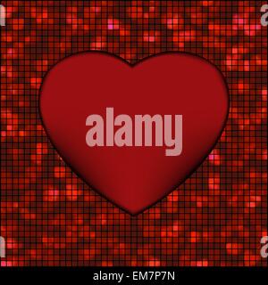 Abstract digital bright Heart with red hexagon background. Beautiful  Seamless vector pixel love heart pattern. Creative and stylish design for  banner Stock Vector Image & Art - Alamy