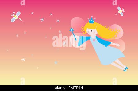 Dreamy fairy Stock Vector