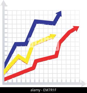 Diagram with colored arrows Stock Vector