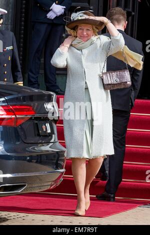 Copenhagen, Denmark. 16th Apr, 2015. Ex-Queen Anne-Marie of Greece attending the reception for the 75th birthday of Queen Margrethe II. at the Radhus in Copenhagen, Denmark, 16 April 2015. Photo: Patrick van Katwijk/ POINT DE VUE OUT - NO WIRE SERVICE -/dpa/Alamy Live News Stock Photo